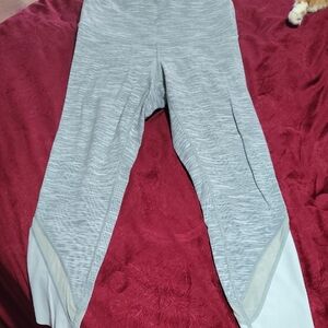 Lululemon Athletica Striped Gray Leggings